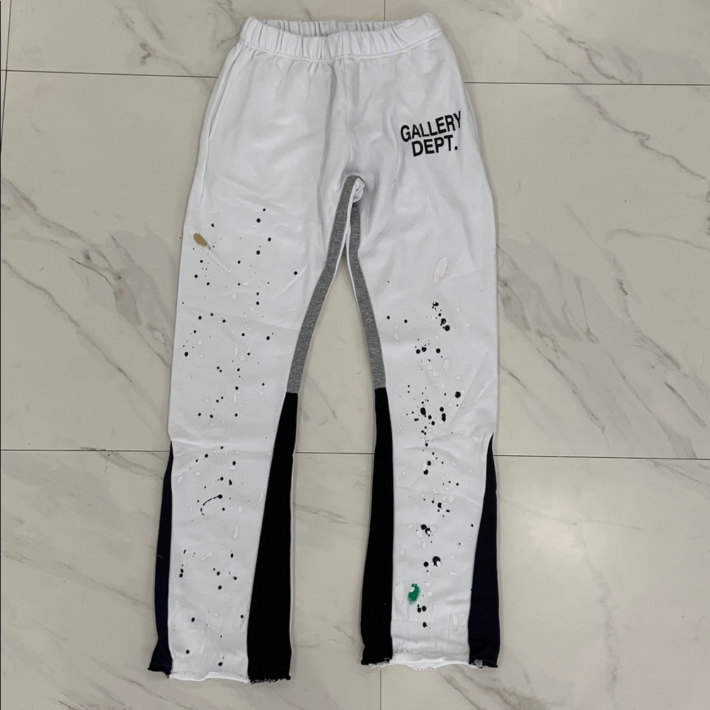 Gallery Dept. Ink Painted Flare White Sweatpants for Men Size Large